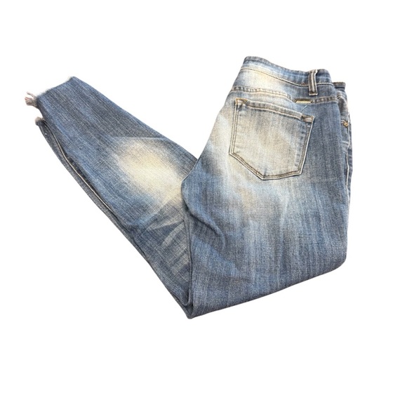 KanCan Blue Skinny Jeans size 9/28 Vintage Distressed - Picture 1 of 9